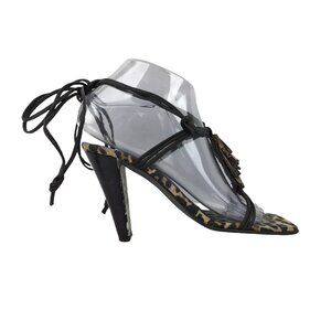 Donald J Pliner Womens Couture Brown‎ Black Lace Up Strappy Heels Size US 6 M